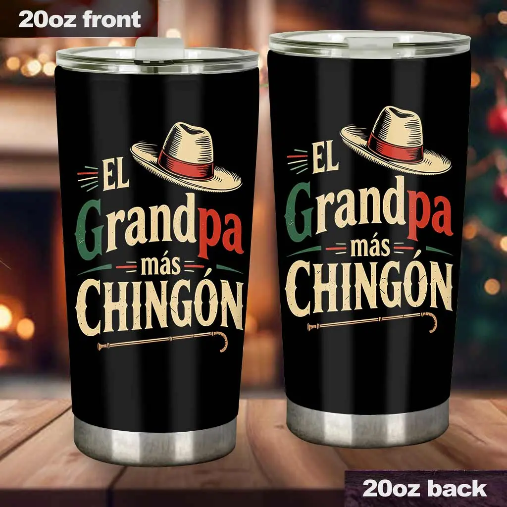 El Grandpa MÃ¡s ChingÃ³n Mexican Grandpa Mexican Dad Present, Stainless Steel Tumbler for Daily Work Commute, Beverage Tumbler Reusable Drinkware, Perfect Gift for Man - fth10843