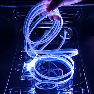 6M 4-in-1 RGB Car Interior Fiber Optic Atmosphere Lights with APP Remote Voice Control LED Strip Music Sync Universal Neon Ambient Lighting for Cars Trucks SUVs