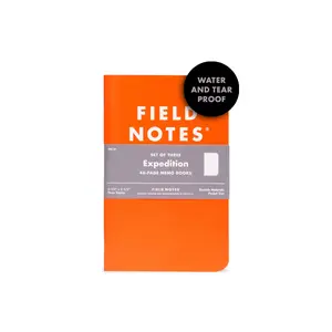 Field Notes 3-PACK Expedition Waterproof Notebooks (Dot-Graph)