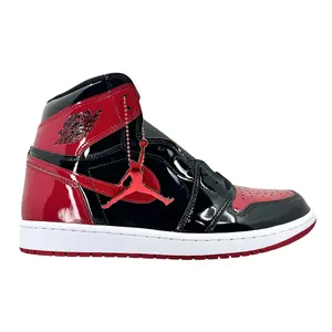 Air Jordan 1 Retro High-Top OG Bred, Patent Leather Basketball Shoes for Sports & Outdoor Activities