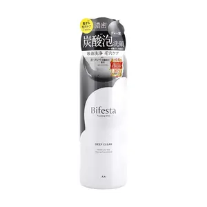 Bifesta Japan Mandom Deep Pore Cleansing Foam Wash - Carbonated Face Cleanser for Oily Skin & Blackheads, 200g