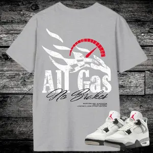 Jordan 4 White Cement Sneaker Match Shirt, White Cement Grey Black Jordan 4 Shirts, Adult Unisex White Cement Tshirts
