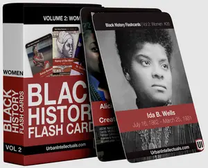 Women Black History Flashcards Women (vol 2) 52 Hand Picked Cards High Quality Durable Cards for All Ages Educational Gift Idea - By Urban Intellectuals