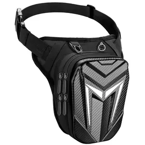 Thigh Bag with Leg Strap, Motorcycle Leg Bag Water-Resistant, Drop Leg Bag for Men Women, Sturdy EVA Pack Pocket, Expandable Storage Pocket for Cycling Hiking Climbing Fishing