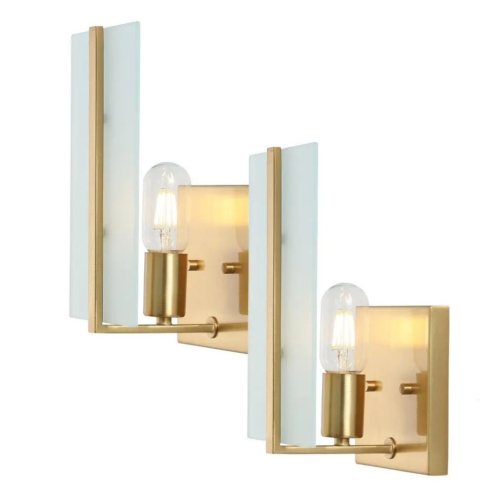 JONATHAN Y Mila 5.5" Iron-Glass LED Sconce, Midcentury Modern Interior Lights, Elegant Decorative Wall Lamp for Modern Mood Lighting