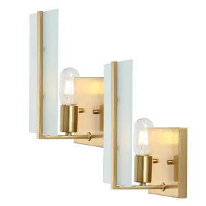 JONATHAN Y Mila 5.5" Modern Coastal Iron/Glass LED Sconce