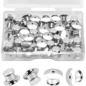 30 count Locking Pin Backs Locking Pin Keepers Clasp, Metal Pin Locks
