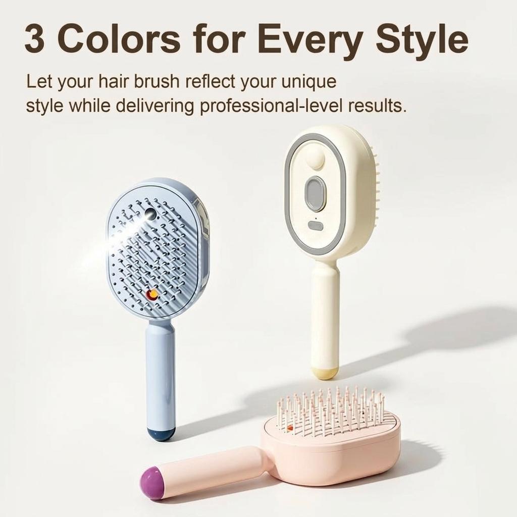 Electric Spray Air Cushion Massage Comb – Self-Cleaning, Anti-Tangle, Anti-Static, Volumizing Hair Brush with Essential Oil Mist Aromatherapy for Hair Care Electric Spray Air Cushion Massage Comb – Self-Cleaning, Anti-Tangle, Anti-Static, Volumizing Hair Brush with Essential Oil Mist Aromatherapy for Hair Care