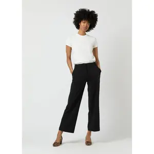 ANN MASHBURN Frankie Cropped Pant - Black Bi-Stretch Tropical Wool