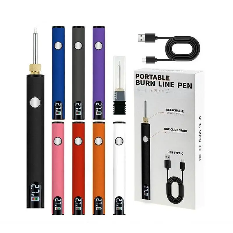 Soldering Pen Manual Braided Rope Digital Display Three-speed Adjustable Voltage Repair Tool Soldering Iron USB Portable Electric Soldering Iron Soldering Pen