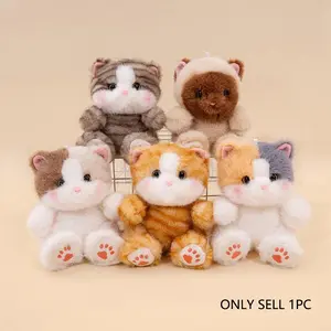 Cute Miniature Plush Cat Toy and Skin-Friendly, Non-Shedding, Car Interior Decor, Perfect Gift for Girlfriend, 13cm, Soft Huggable Stuffed Animals