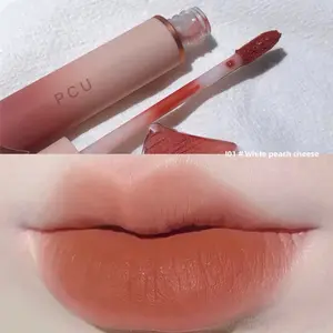 PCU Velvet-Matte Liquid Lipstick I01#Peach Mousse - Soft-Focus Transfer-Resistant Non-Drying Hydrating Lipgloss Makeup Lightweight Nourishing