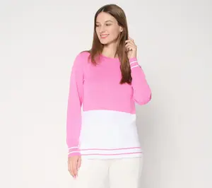 Belle by Kim Gravel Bottom Line Tipped Sweater