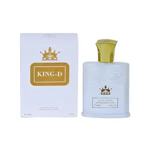 King-D White Spray Cologne Eau de Toilette for Men - 100ml/3.4fl.oz. - Men's Fragrance