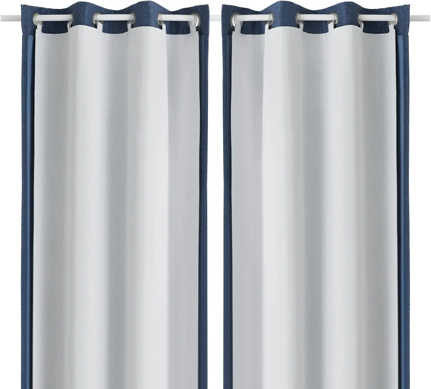 100% Blackout Curtains Liner 2 Panels Set, Total Black Out Liner for 84 Inch Behind Curtains for Bedroom, Thermal Insulating for Summer Heat, 2 Pcs Each 36" Wx80 L