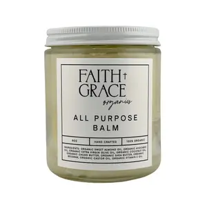 Body Balm, unscented, Body Gloss, All Natural and Organic, Made in USA