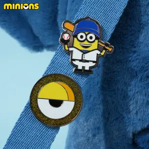 Universal Officially Licensed Despicable Me Minion Emblem Collector's Edition Deluxe Aluminium Lapel Pin, DIY Clothing & Backpack Decorative Accessories, Trendy Novelty Metal Jewellery, Perfect New Year Gift