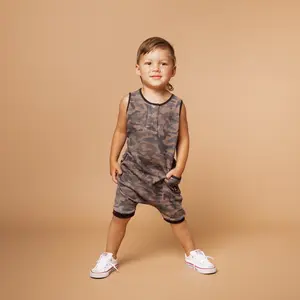 Rag Romper - Camo Waffle