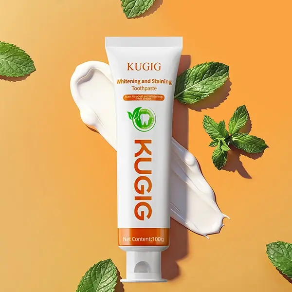 KUGIG Fluoride-Free Mint Toothpaste - Toothpaste Without Fluoride, All-Natural, Enamel Whitening, Mints, Oral Freshening, Sensitive Teeth Soothing, Healthy Gums Support, Plaque Reduction, Gentle Daily Dental Care, All-Natural Toothpastes