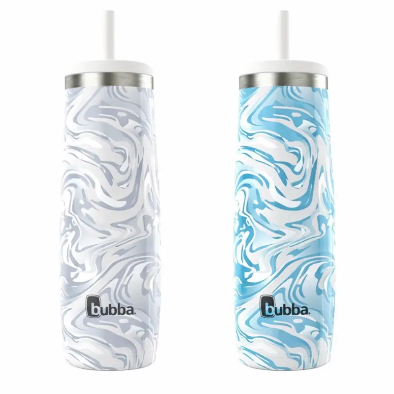 Bubba Radiant Vacuum Insulated Stainless Steel Tumblers with Straws 24oz - 2 Pack Drinkware Flasks