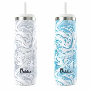 Bubba Radiant Vacuum Insulated Stainless Steel Tumblers with Straws 24oz - 2 Pack Drinkware Flasks