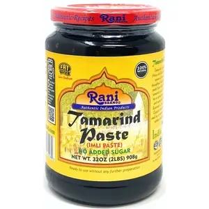 Rani Tamarind Paste Puree (Imli) 32oz (2lbs) 908g Bulk Glass Jar, No added sugar ~ All Natural | Vegan | Gluten Free | No Colors | NON-GMO | Indian Origin