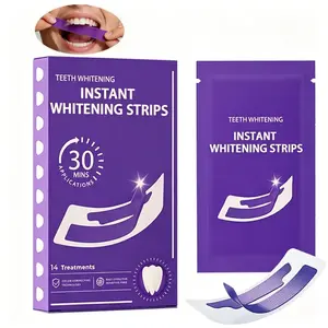 Purple Teeth Whitening Strips – Peroxide-Free & Enamel Safe for Sensitive Teeth, Purple Tooth Whitening, Remove Coffee/Tea/Wine Stains, Combining Whitening Colour Correction, Natural Color Enhancement for Brighter Smile, Daily & Travel Use Oral Gentle Kit