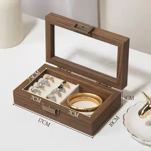 Vintage Simple Multifunctional Jewelry Box, Ring Storage Case, Travel-Friendly Portable Organizer for Bracelets, Necklaces, Earrings