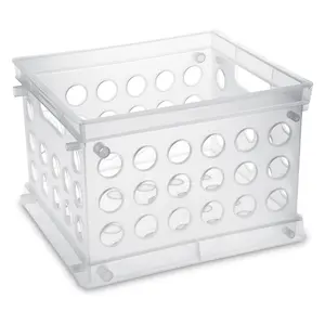 Sterilite Convenient Mini Square Small Storage Organizing Crate, Clear (12 Pack) Sterilite Convenient Mini Square Small Storage Organizing Crate, Clear (12 Pack)