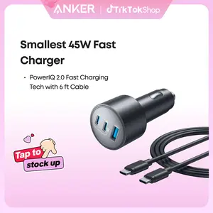 Anker 167.5W 3-Port USB-C Fast Car Charger, Compact Design, Simultaneous Charging for iPhone 17/16 Series, MacBook Pro/Air, Samsung Galaxy S24/S23, AirPods, and More