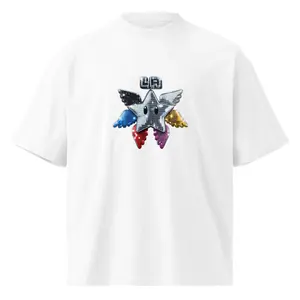 Unisex organic oversized high neck t-shirt