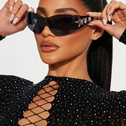 Y2K Style Frameless Vintage Fashion Glasses, Uv400 Lens for Daily Wear, Casual All Seasons PC Frame Eyewear, Vintage Rimless Sunglasses, Trendy Styling Sunglasses, Modern Trendy Sunglasses