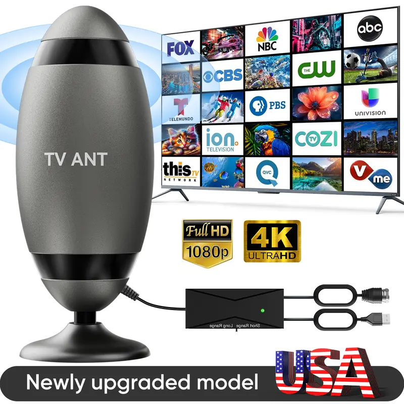 2026 Indoor TV Antenna For Local Channels- 4K High-Definition Digital Antenna, 360° Signal Reception, Wide Coverage, Easy Installation, Enjoy Full HD Local Channels, No Subscription Fee Required,Deals For You Days