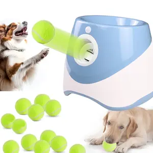 PetSafe Fetch Fun for Your Furry Friend Automatic Ball Thrower for Dogs with 12 Tennis Balls Adjustable Launch Distance 10-30Ft Green Blue Plastic Toy for Indoor Outdoor Playtime