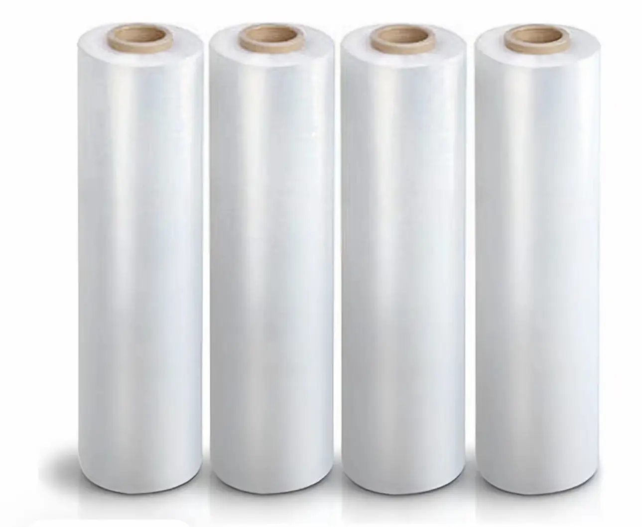 Clear Plastic Wrap Rolls - 4 rolls, 18X1000 per roll, Durable Reusable Home Storage Wrap, Ideal for Kitchen & Warehouse Use