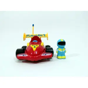 Azimport  4 in. Cartoon R & C Formula Race Car Toy for Toddler - Red