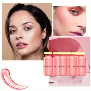 10 Bottles Semi-Permanent Ampoule Liquid Foundation Blush Essence, Bbglow Cosmetics, Long-Lasting Makeup, Natural Radiance