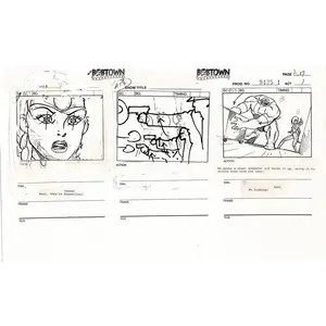 Jim Lee Wildc.a.t.s. Wildcats Production Animation Storyboard Nelvana 1994-5 D1-044