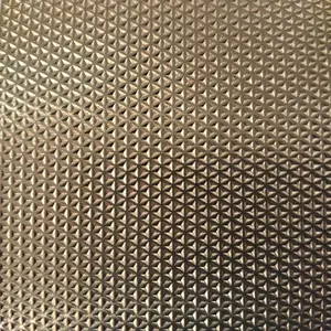 4258 Geometric Patterned Brass Texture Plate Large