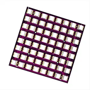 8x8 RGB LED Matrix Panel, 24.4mm High-Density DotStar Screen with 64 Addressable NeoPixel-Type LEDs, 24-Bit Color & 3-Pad Connections for Arduino DIY Projects, 3-Pad Connection Ports