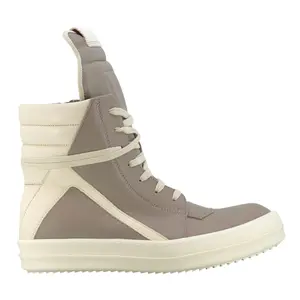 Rick Owens Women's Hollywood Geobasket High-Top Closed-Toe Athletic Sports Shoe, Flesh Milk Casual Trainer