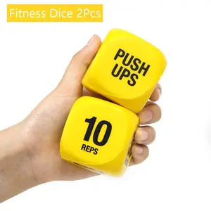 Fitness Exercise Dice Set, 6-Sided Design for High Knees, Push-Ups, Sit-Ups & Squats, Perfect for Home Parties & Group Games