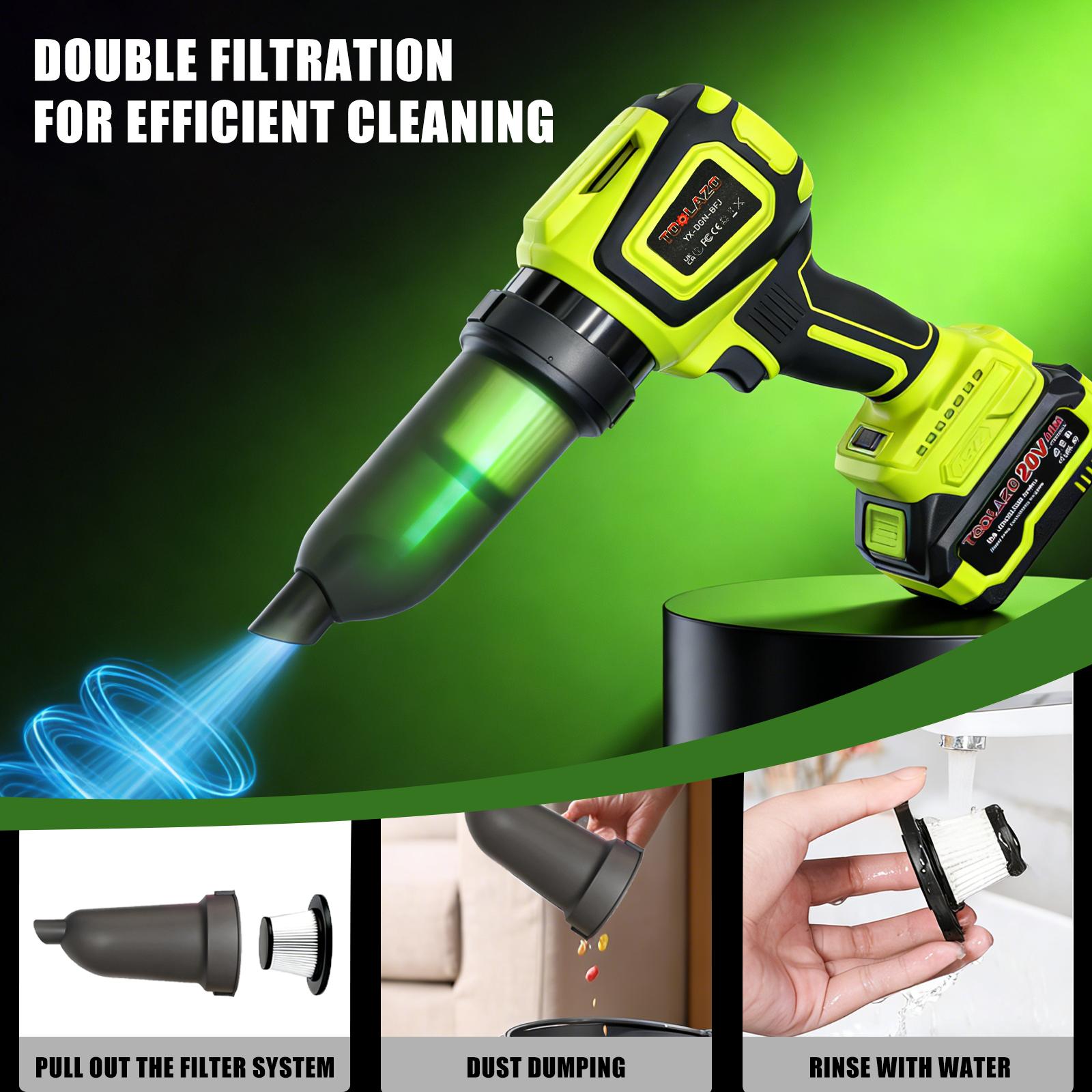 Cordless Leaf Blower and Vacuum, 20V 3-Speed 10000RPM Handheld Turbo Air Duster with 4.0Ah Battery and Fast Charger for Leaves, Garage Dust, Car Cleaning, Patio and Home Use Cordless Leaf Blower and Vacuum, 20V 3-Speed 10000RPM Handheld Turbo Air Duster with 4.0Ah Battery and Fast Charger for Leaves, Garage Dust, Car Cleaning, Patio and Home Use