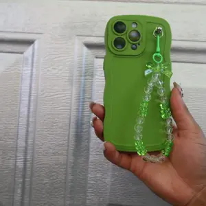 Green bow with beads phone case Accessories Protector Protective Cover