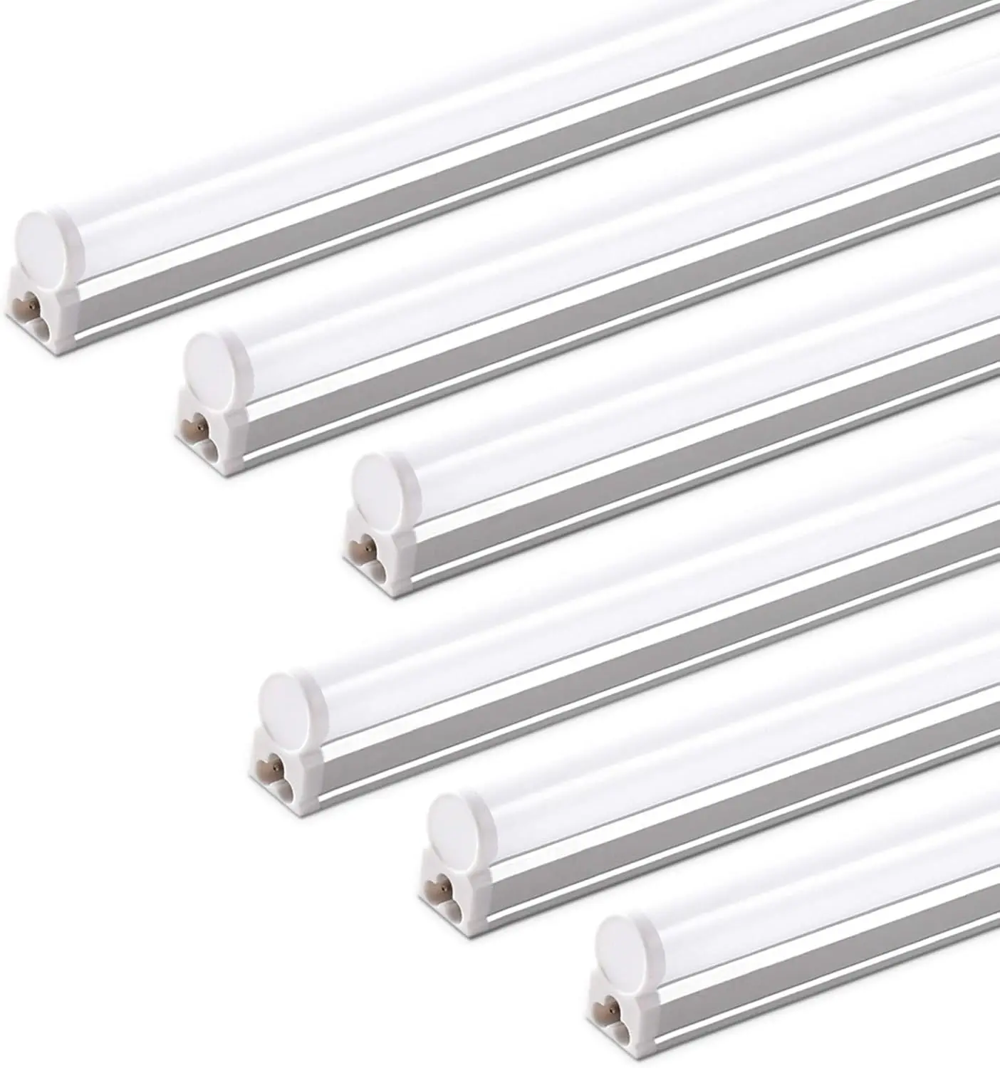 ETL Pack of 6 LED T5 Shop Light 3FT, 6500K Super Bright White, Utility Shop Lights, Commercial Bay Light, ETL Listed, Corded Electric with Built-in ON/Off Switch fixture single