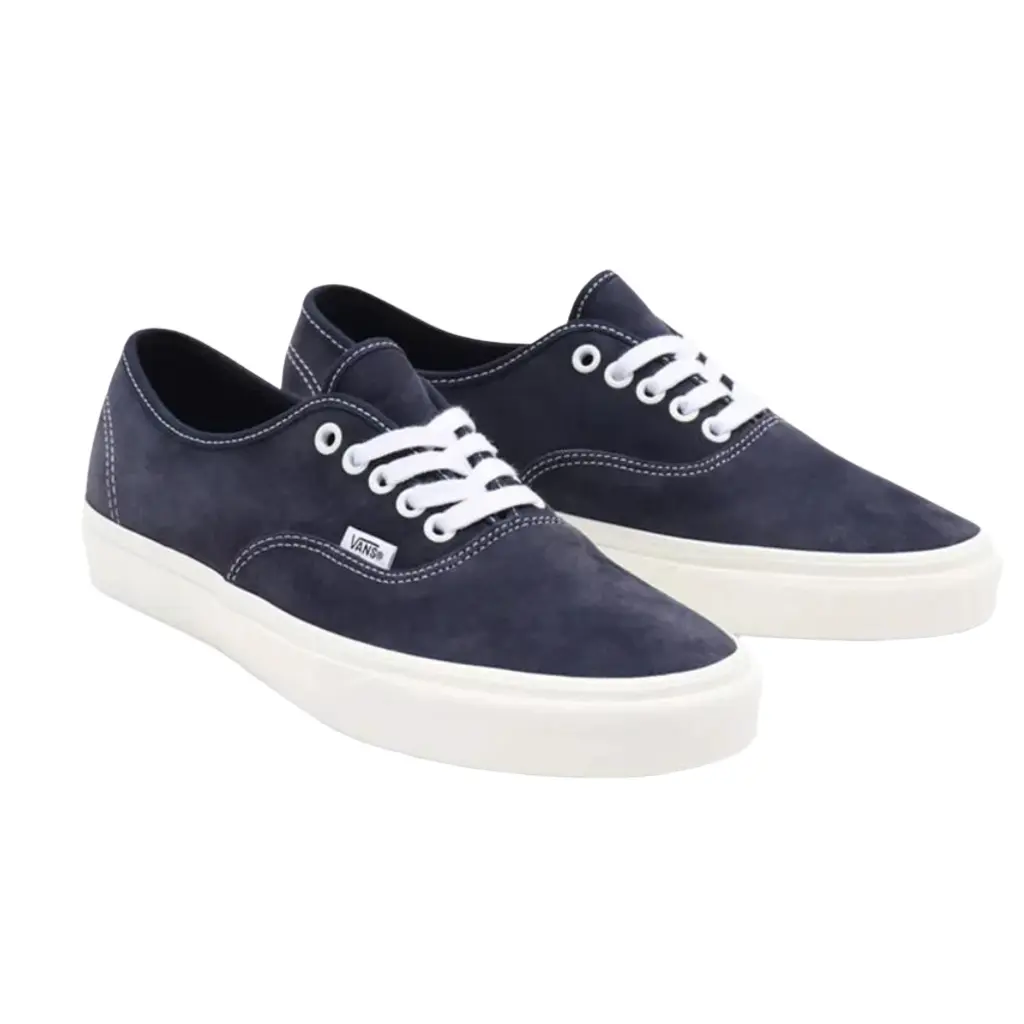 VANS Men's Authentic Pig Suede Lace-Up Shoes, Retro Style Low-Top Walking Shoes for Simple Fits with Waffle Sole, Sneakers Shoes
