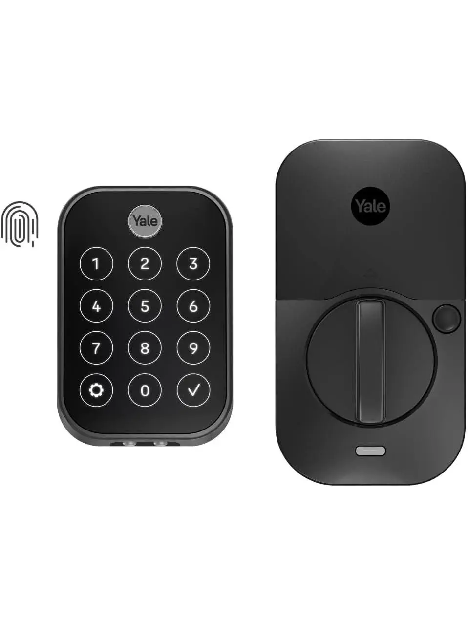 Yale YRD450FBLEBSP Assure Lock 2 Key-Free Touchscreen Bluetooth Biometric Deadbolt - Black Suede Powder Coat, for Front Door, Home Entryway & Smart Door Security Solutions, Front Door Security Solutions
