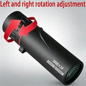 Compact 8X High Power Monocular Telescope Lightweight Portable Single Tube for Outdoor Hiking Bird Watching Stargazing with Left and Right Rotation Adjustment