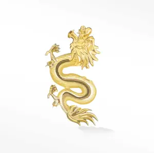 Flat Back Earrings 14K Yellow Dragon | The Wynning Studs