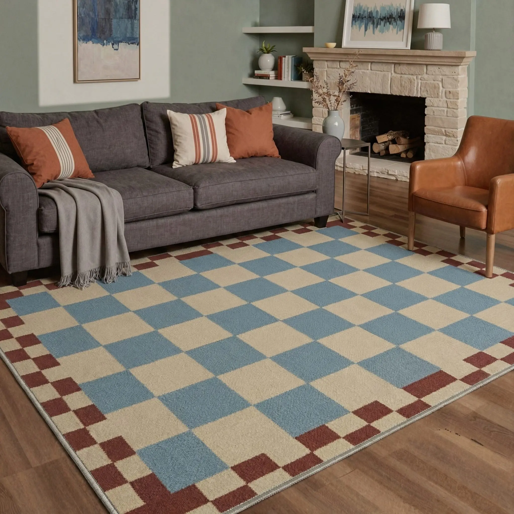 【Deals For You Days】BEIMO Soft Rug – Machine Washable, Non-Slip, Pet Friendly Floor Rug, Area Carpet Ideal for Living Room, Bedroom, Kitchen, Hallway, Complete Interior Decor ,ARP2667-LINEN